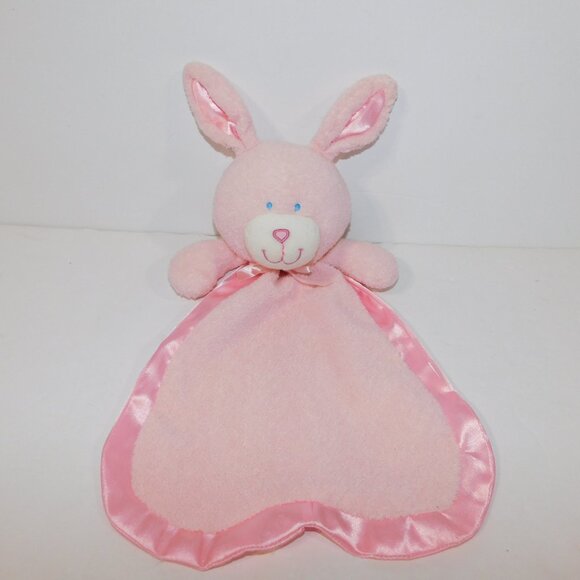 Animal Alley Toys R Us Pink Bunny Rabbit Plush Stain Security Blanket Baby Lovey - Picture 6 of 6